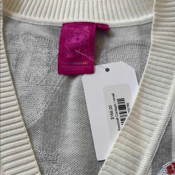 NWT Queen of Sparkles Baseball Cardigan - Picture 2 of 5